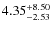 $\rm 4.35^{+8.50}_{-2.53}$