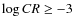 $\log CR \geq -3$