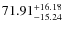 $\rm 71.91_{-15.24}^{+16.18}$