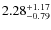 $\rm 2.28_{-0.79}^{+1.17}$