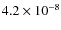 $4.2 \times 10^{-8}$