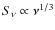 $S_\nu\propto\nu^{1/3}$