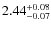 $\rm 2.44_{-0.07}^{+0.08}$