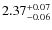 $\rm 2.37_{-0.06}^{+0.07}$