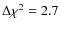 $\Delta \chi^2=2.7$