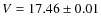 $V = 17.46\pm0.01$
