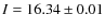 $I = 16.34\pm0.01$