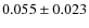 $0.055\pm0.023$