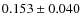 $0.153\pm0.040$