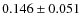 $0.146\pm0.051$