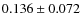 $0.136\pm0.072$