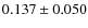 $0.137\pm0.050$