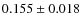 $0.155\pm0.018$