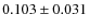 $0.103\pm0.031$