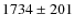 $1734\pm201$