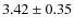 $3.42\pm0.35$