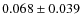 $0.068\pm0.039$