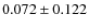 $0.072\pm0.122$