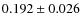 $0.192\pm0.026$