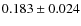 $0.183\pm0.024$
