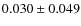 $0.030\pm0.049$