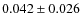 $0.042\pm0.026$