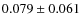 $0.079\pm0.061$