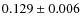 $0.129\pm0.006$