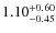 $1.10^{\rm +0.60}_{-0.45}$