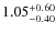 $1.05^{\rm +0.60}_{-0.40}$