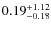 $0.19^{\rm +1.12}_{-0.18}$