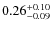 $0.26^{\rm +0.10}_{-0.09}$