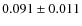 $0.091\pm0.011$