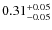 $0.31^{\rm +0.05}_{-0.05}$