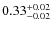 $0.33^{\rm +0.02}_{-0.02}$