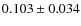 $0.103\pm0.034$