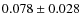 $0.078\pm0.028$