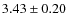 $3.43\pm0.20$