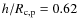$h/R_{\rm c,p} = 0.62$