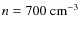 $n = 700~ \mbox{{cm}$^{-3}$ }$