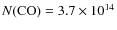 $N({\rm CO}) = 3.7\times10^{14}$