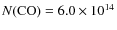 $N({\rm CO})
=6.0\times10^{14}$