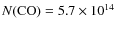 $N({\rm CO}) = 5.7\times10^{14}$