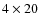 $4 \times 20$