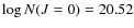 $\log N(J=0)=20.52$
