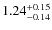 $ 1.24 _{\rm - 0.14 }^{+ 0.15 } $