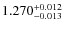 $ 1.270 _{\rm - 0.013 }^{+ 0.012 } $