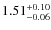 $ 1.51 _{\rm - 0.06 }^{+ 0.10 } $