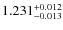 $ 1.231 _{\rm - 0.013 }^{+ 0.012 } $