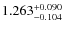 $ 1.263 _{\rm - 0.104 }^{+ 0.090 } $